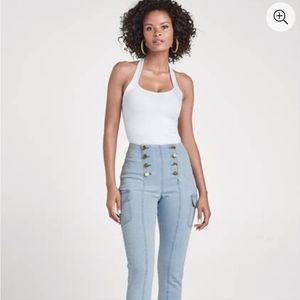 Brand new Venus sailor button jean capris